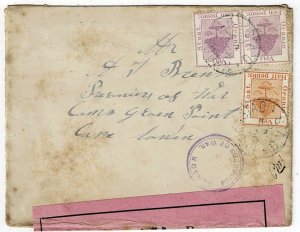 Orange Free State 1900 (May 4) Kroonstad cancel on cover to POW in Cape Colony