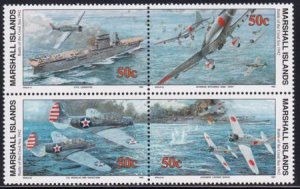 US 308-11(W42) Trust Territories Marshall Islands WWII Anniversaries NH VF Ba...