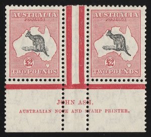 AUSTRALIA : 1931 Kangaroo £2 wmk C of A imprint MNH ** 'open mouthed kangaroo'.