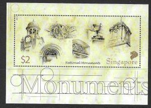 SINGAPORE SGMS1935 12010 MONUMENTS  MNH