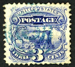 U.S. #114 USED BLUE CANCEL