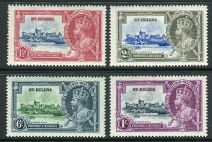 ST HELENA-1935 Silver Jubilee.  A mounted mint set Sg 124-127