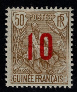 French Guinea Scott 62 MH* 1912 surcharge on issue of 1904