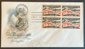 INTERNATIONAL GEOPHYSICAL YEAR #1107 MAY 31 1958 CHICAGO IL FIRST DAY COVER BX6