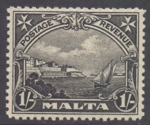 Malta Scott 177 - SG203, 1930 Postage & Revenue 1/- MH*