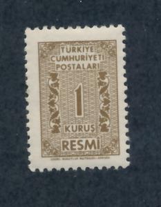 Turkey 1962 Scott o76 MH - 1k, Numeral