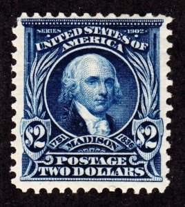 US 312 $2 Madison Mint F-VF OG H SCV $875 (001)