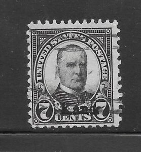#665 Used Single Kansas Overprint