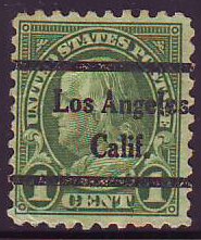 Los Angeles CA, 581-44 Bureau Precancel, 1¢ Franklin