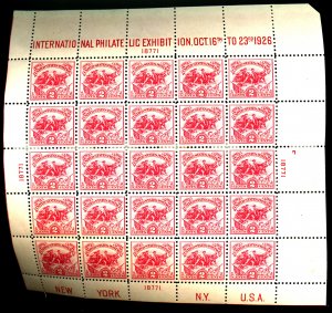 U.S. #630 MINT BLOCK OF 25 OG HR