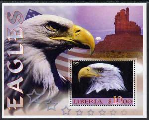 Liberia 2005 Eagles #03 perf m/sheet unmounted mint