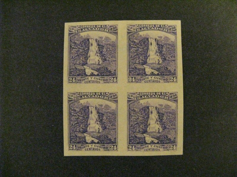 El Salvador 154 unused no gum imperf block a21.9 3232