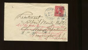 Guam Scott 2 Used Stamp on Cover LADRONE ISL'S CANCEL AUG 17 1901 RARE EDU