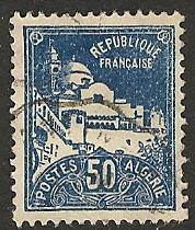 Algeria  used Stanley Gibbons  cat #  51a Indigo