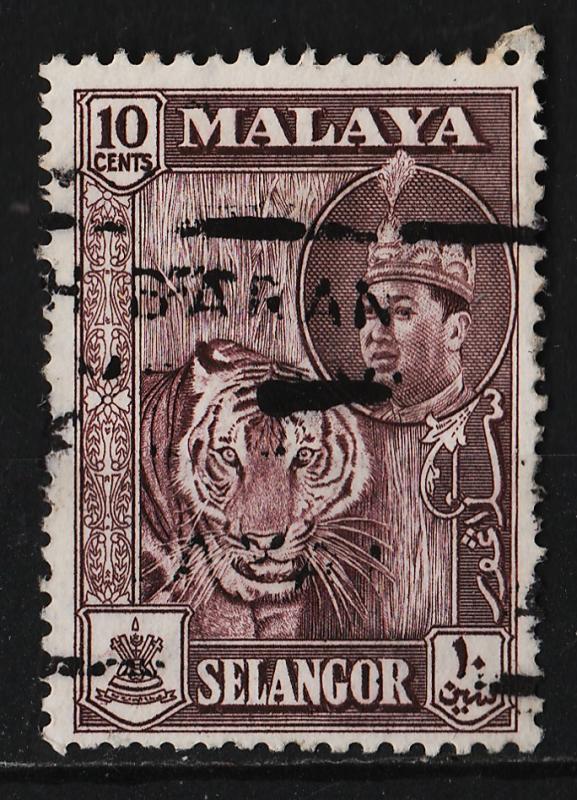 Malaya (Selangor) 1961/1962 Various Designs $10 (1/7) USED