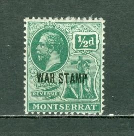 MONTSERRAT 1918 WAR TAX #MR2  MINT.... $0.25