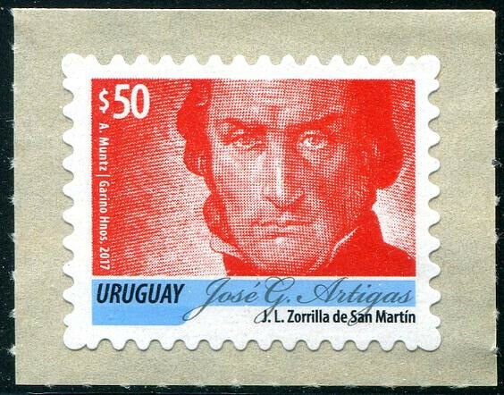 HERRICKSTAMP NEW ISSUES URUGUAY Sc.# 2555 Artigas Red $50