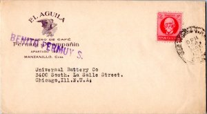 Cuba 2c Gomez 1921 Manzanillo, Cuba to Chicago, Ill.  Illustrated Corner card...