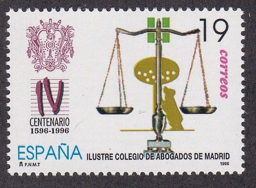 Spain # 2849, Madrid Bar Association 400th anniversary , NH, 1/2 Cat.