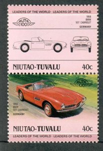 Tuvalu Niutao #6 Classic Cars MNH  attached pair