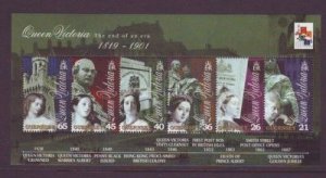 Guernsey Sc 731a 2001 100th Anniversary Death of Victoria stamp sheet mint NH