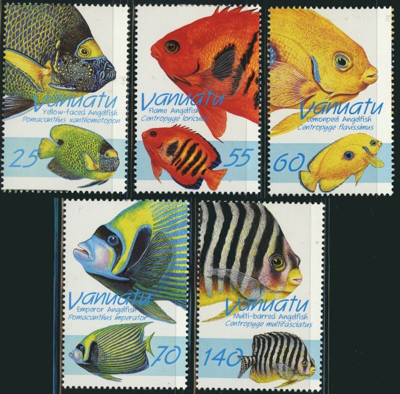 Vanuatu #710-714 Fish Marine Life Nature Topical Postage Stamps 1997 Mint LH