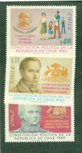 CHILE 616-8 MNH CV $3.75 BIN $2.25