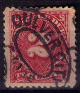 US Sc #J62B USED FANCY CANCELDEEP CLARET 2c Very Fine