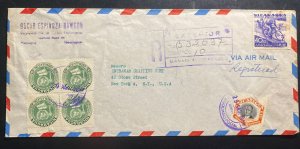 1954 Managua Nicaragua Airmail Commercial Cover To New York USA