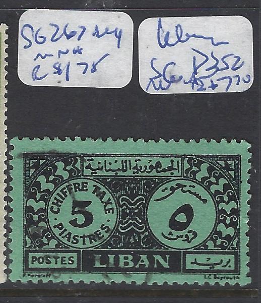 LEBANON  (PP1810B)  POSTAGE DUE SG D352   VFU