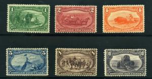 Outstanding Mint Trans-Mississippi's  #285 - #290 