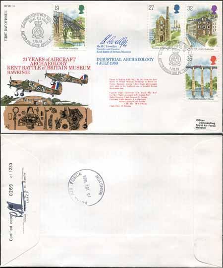 RFDC74 21yrs of Aircraft Archaeology Kent Battle Signed Cover (C)