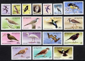 ST. KITTS - 1981 - Birds Defs. No Date - Perf 18v Set - Mint Never Hinged