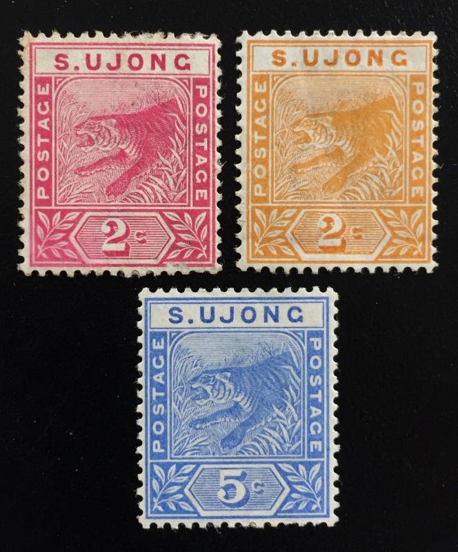 Malaya Sungei Ujong 1891 Tiger 3V MH SG#50-52 M1821