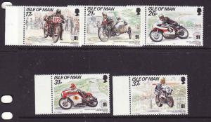 Isle of Man-Sc#472-6-unused NH set-Motorcycles-1991-