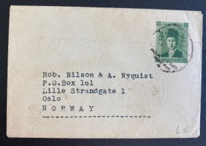 1955 Port said Egypt Mini Cover To Oslo Norway