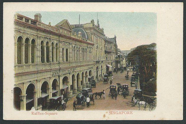 SINGAPORE c1910 postcard RAFFLES SQUARE unused.............................46839