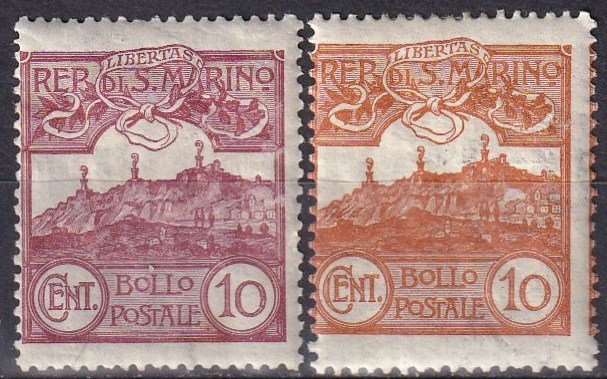 San Marino #45-6  F-VF Unused   CV $13.00  (Z6798)