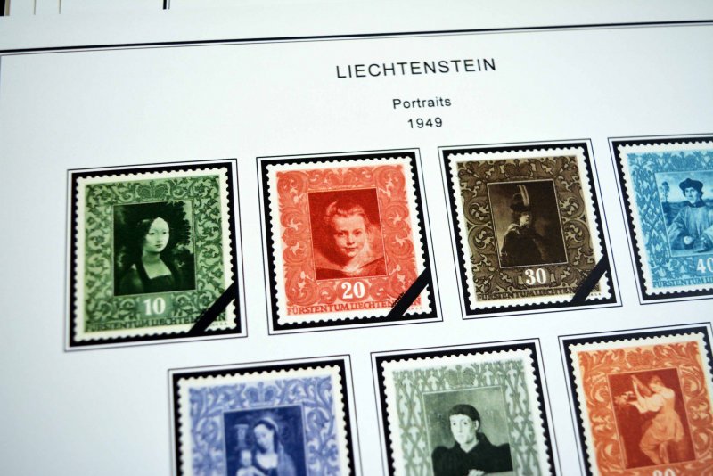 COLOR PRINTED LIECHTENSTEIN 1912-2010 STAMP ALBUM PAGES (166 illustrated pages)