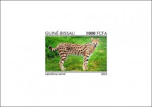 GUINEA BISSAU 2023 - DELUXE PROOF - SERVAL WILD CATS CAT CATS FELINS - MNH-