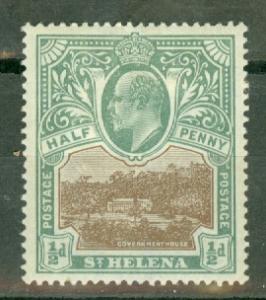 St Helena 50 mint variety inverted wmk Gibbons 55w CV $160