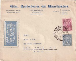 1931, Manizales, Colombia to New York City, NY, SCADTA, See Remark (43945)