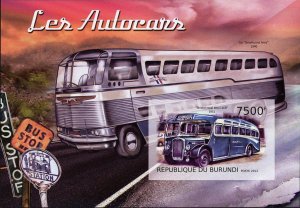 Bus Stamp Autocar Greyhound Line Transportation Souvenir Sheet Imperforated MNH 