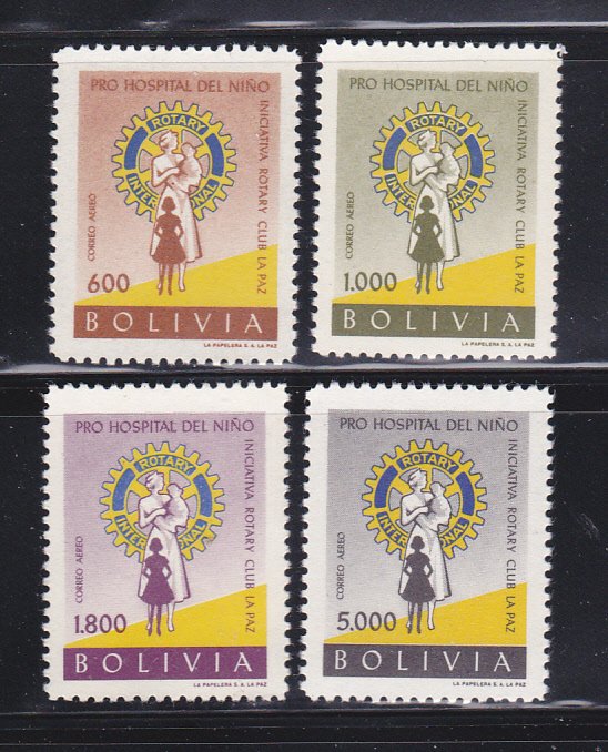 Bolivia C223-C226 Set MNH Rotary International