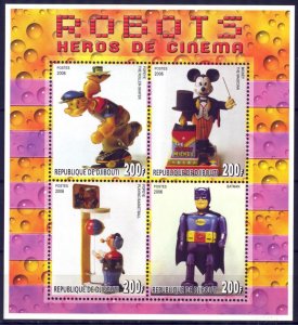 Djibouti 2006 Robots Heroes of Cinema Sheet MNH