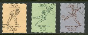 Yugoslavia Scott 359-364 Used 1952 Helsinki Olympics Set