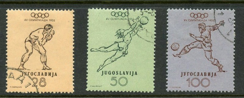 Yugoslavia Scott 359-364 Used 1952 Helsinki Olympics Set