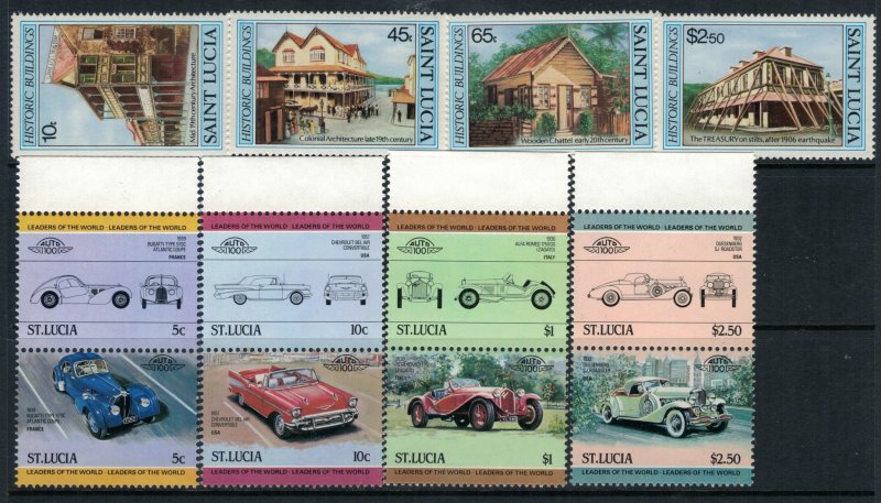 St. Lucia #645-8, 653-6* NH  CV $4.85