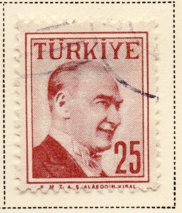 Turkey 1957 Early Issue Fine Used 25K. 091591