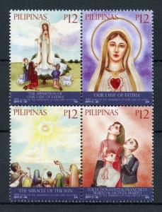 Philippines 2017 MNH Our Lady of Fatima Apparitions 100 Years 4v Block Stamps